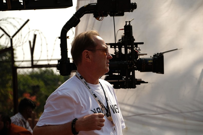 Марюс Вайсберг на съемках фильма&nbsp;«Королёк моей любви»&nbsp;