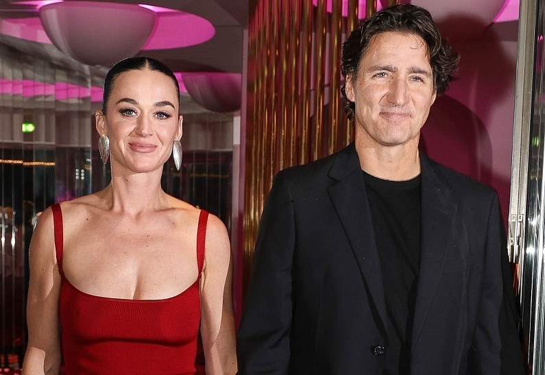 Кэти Перри показала редкие кадры с Джастином Трюдо с горнолыжного курорта