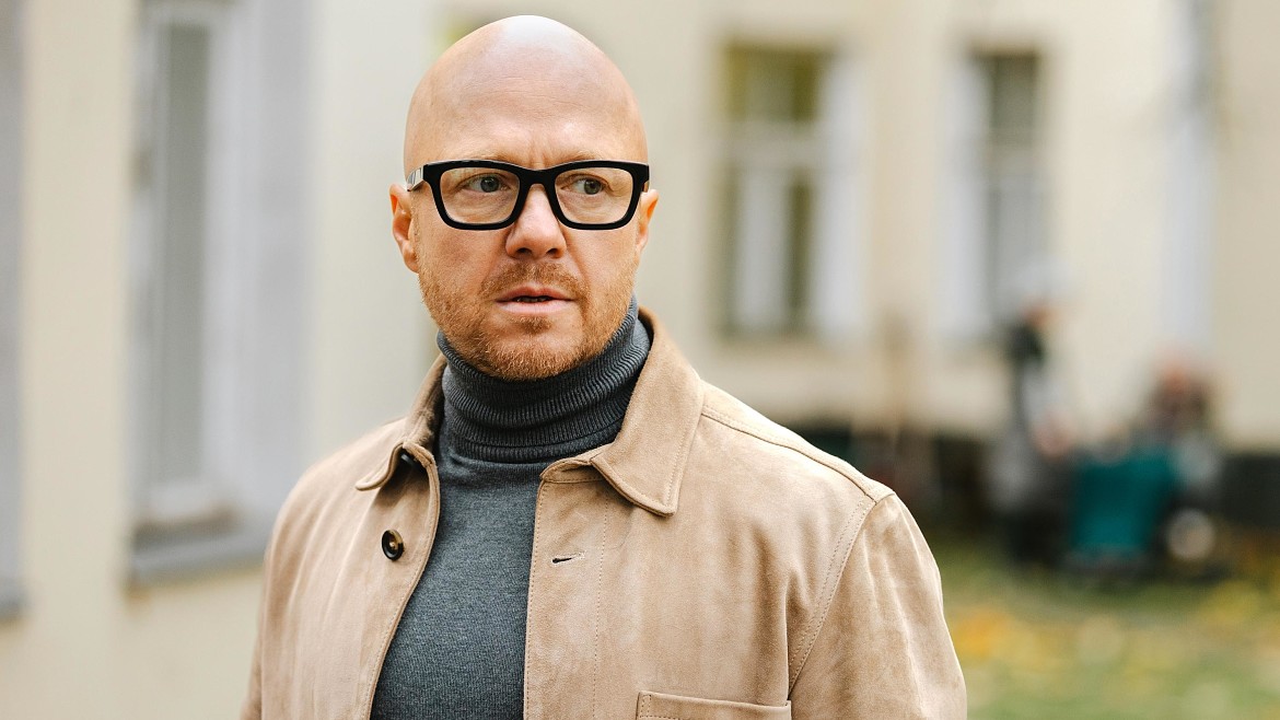 Евгений Стычкин, Ольга Сутулова, Григорий Верник, Марина Васильева на съемках сериала «Хоспис»