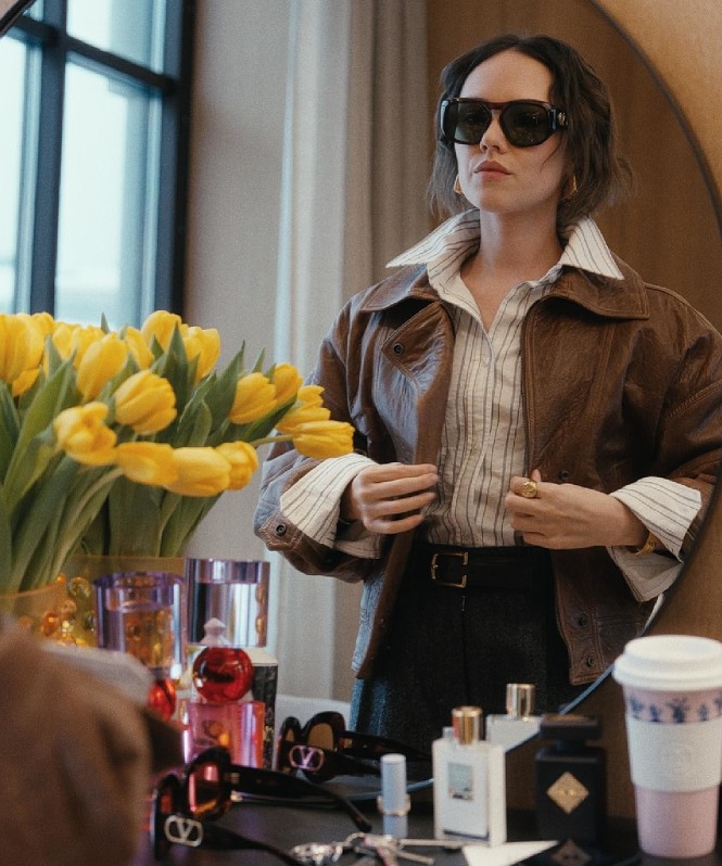 Стася Милославская, Ирина Мартыненко и Вильма Кутавичюте в специальном весеннем проекте ЦУМа