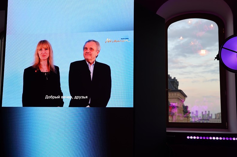 Видеообращение исполнительного директора Marie Claire Internation Жана де Буадефра (Jean de Boisdeffre) и контент директора Marie Claire International Галии Лупан (Galia Loupan)