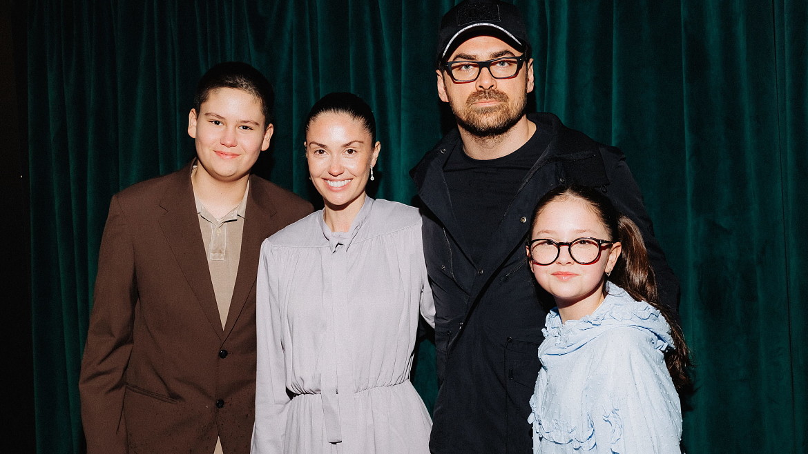 Агата и Пётр Дранга, Фёдор Бондарчук, Анна Цуканова-Котт на премьере мультфильма