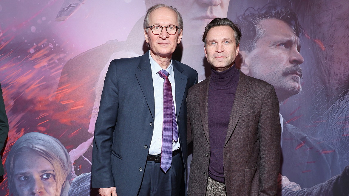 Фёдор и Виктор Добронравовы, Олег Гаас, Мария Шукшина на премьере картины «Семь верст до рассвета»