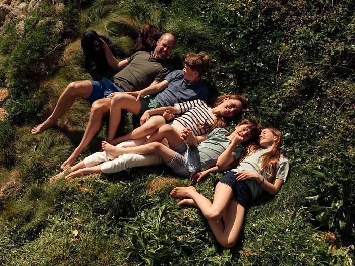 Принц Уильям и Кейт Миддлтон с детьми