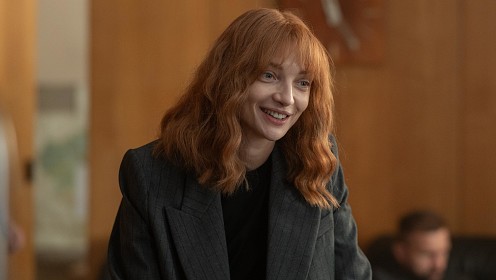 Екатерина Вилкова, Эльдар Калимулин, Анна Михалкова, Милош Бикович на съемках сериала «Адвокаты»