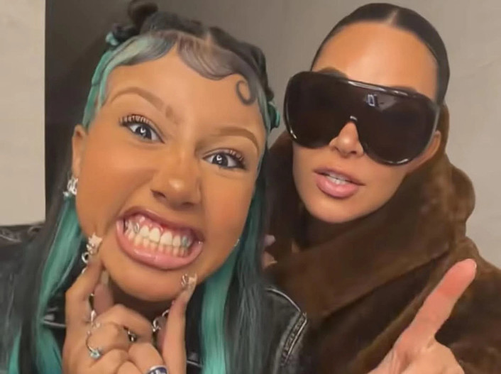 Норт Уэст и Ким Кардашьян