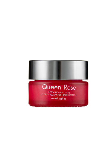 Антивозрастной крем для кожи вокруг глаз Queen Rose с пептидами и ниосомами «Краснополянская косметика»